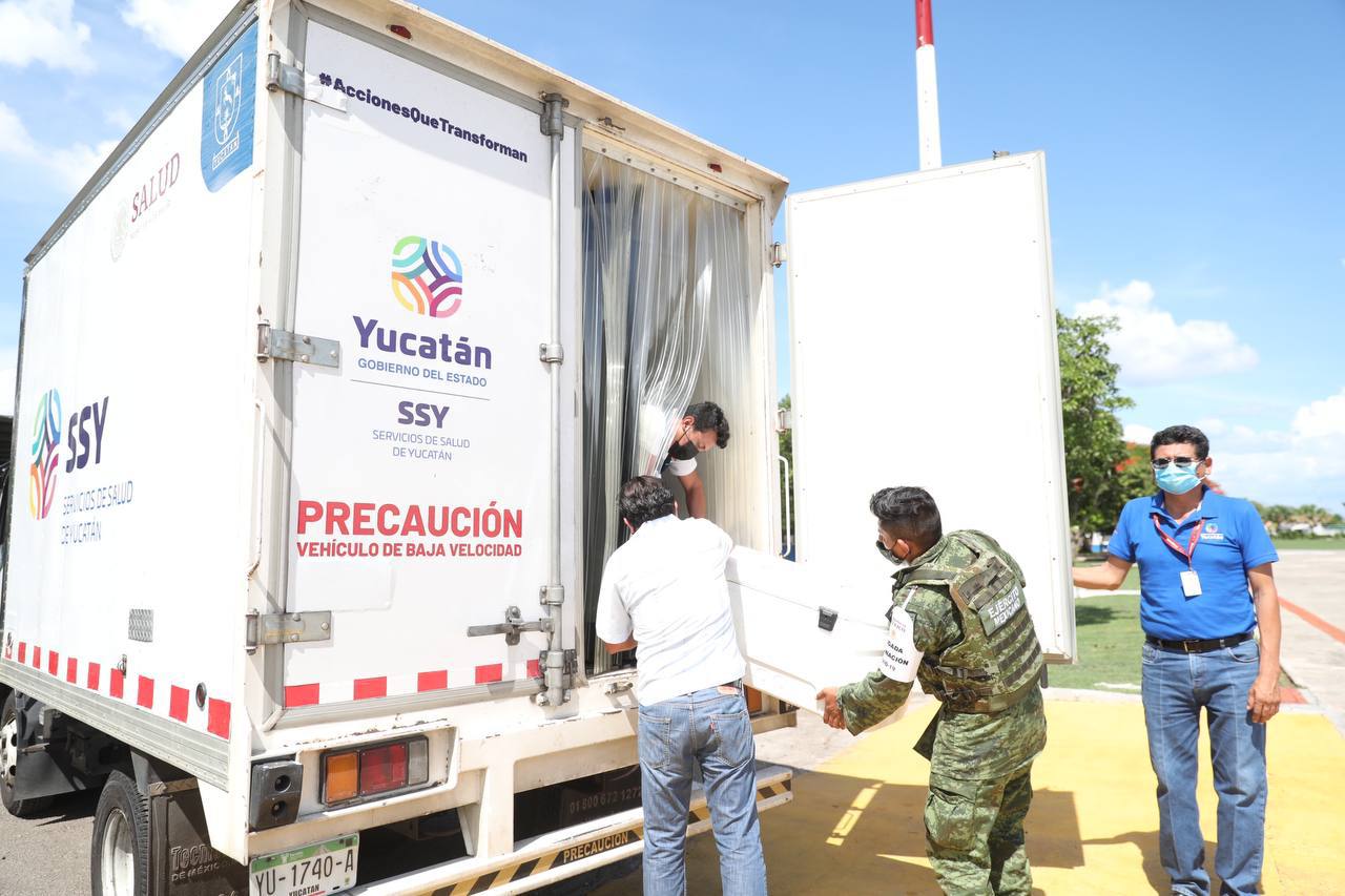 Llegan a Yucatán 100 mil 800 vacunas anti Covid-19